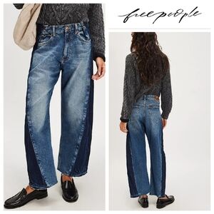 Free People | Lee Rider Low-Slung Barrel Jeans
